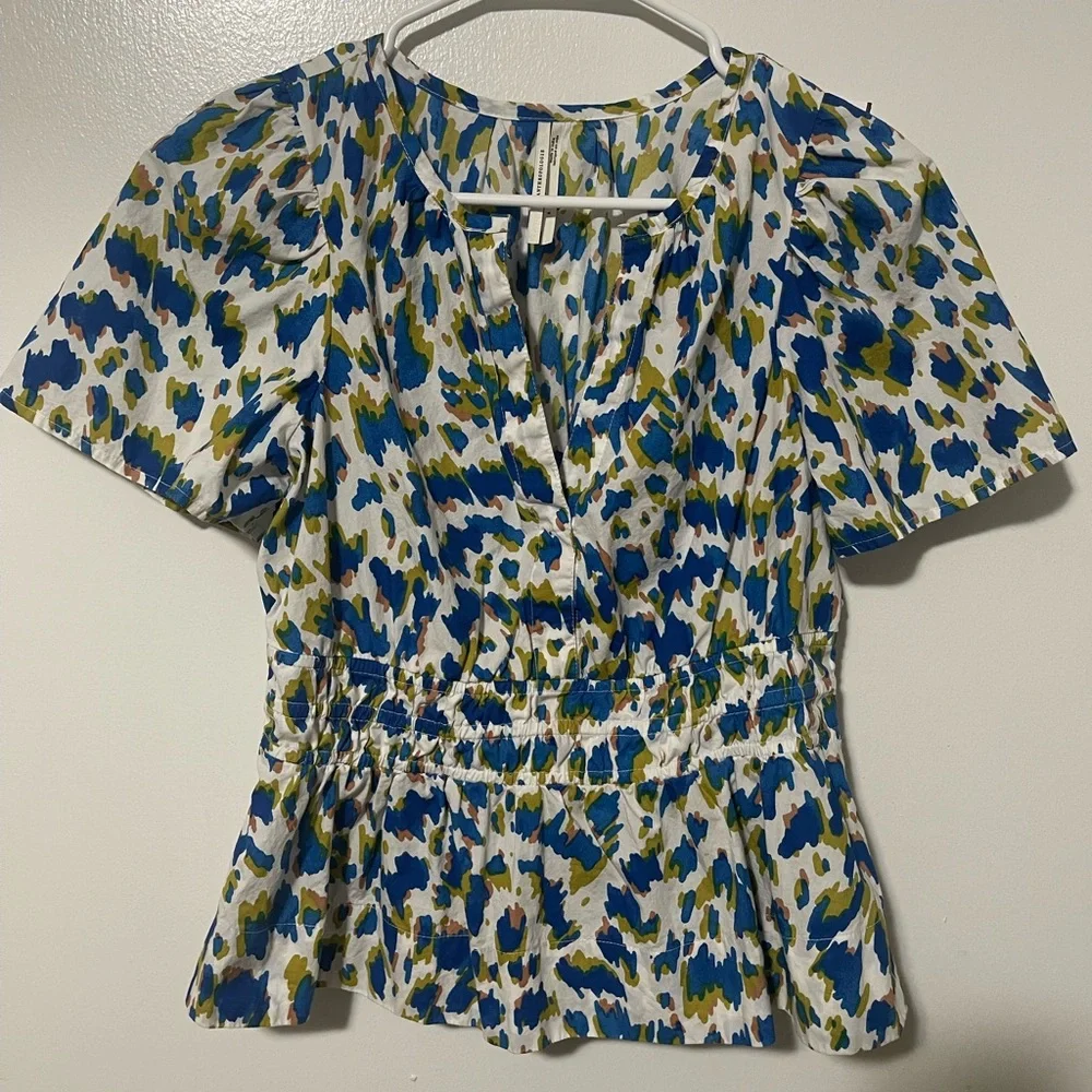 Anthropologie multicolor blouse size S